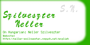 szilveszter neller business card